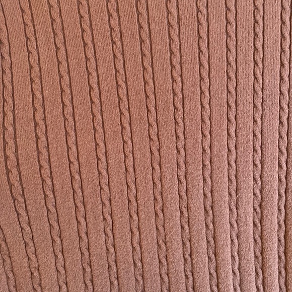 Abercrombie Mock Neck Mini Sweater Dress in Light Brown (S) - Picture 8 of 13